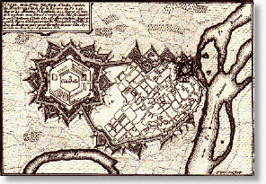 Pianta antica della città di Casale Monferrato